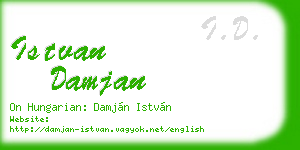 istvan damjan business card